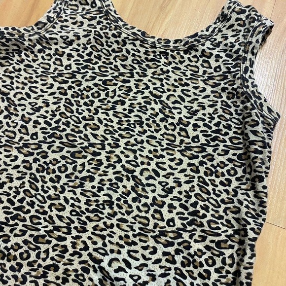 Girls Designer Kidz Leopard Print Tanktop 6 - Picture 3 of 4